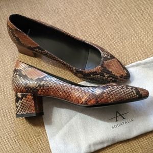 Aquatalia Pasha Snake Print Pumps